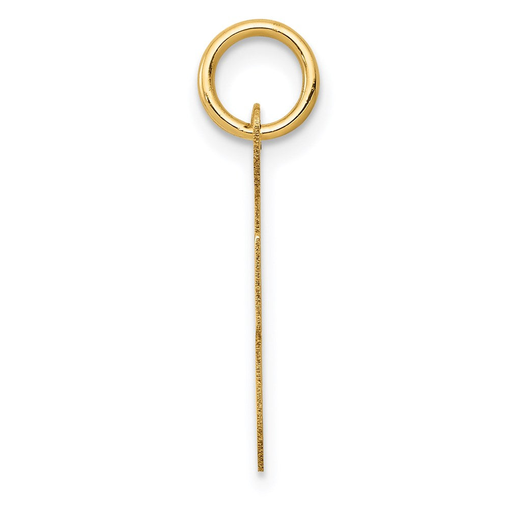 14K Gold Script Letter "F" Initial Pendant - Charlie & Co. Jewelry