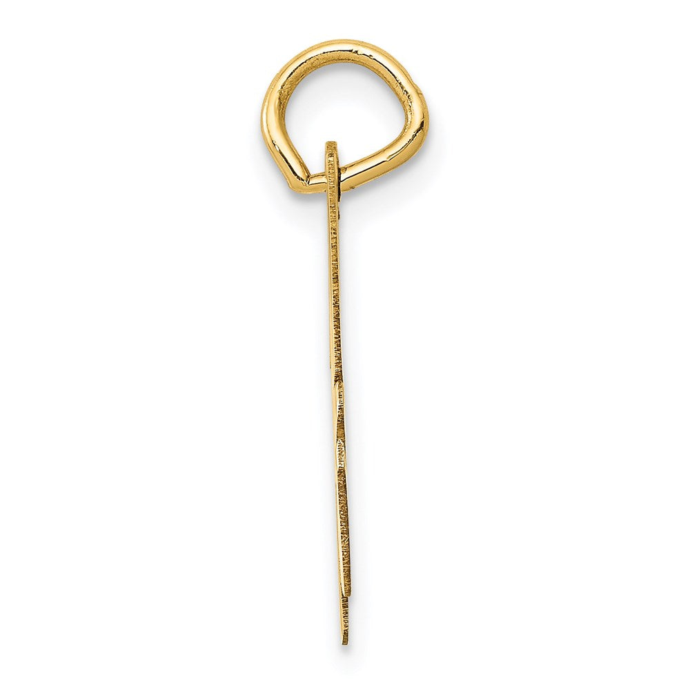 14K Gold Script Letter "H" Initial Pendant - Charlie & Co. Jewelry