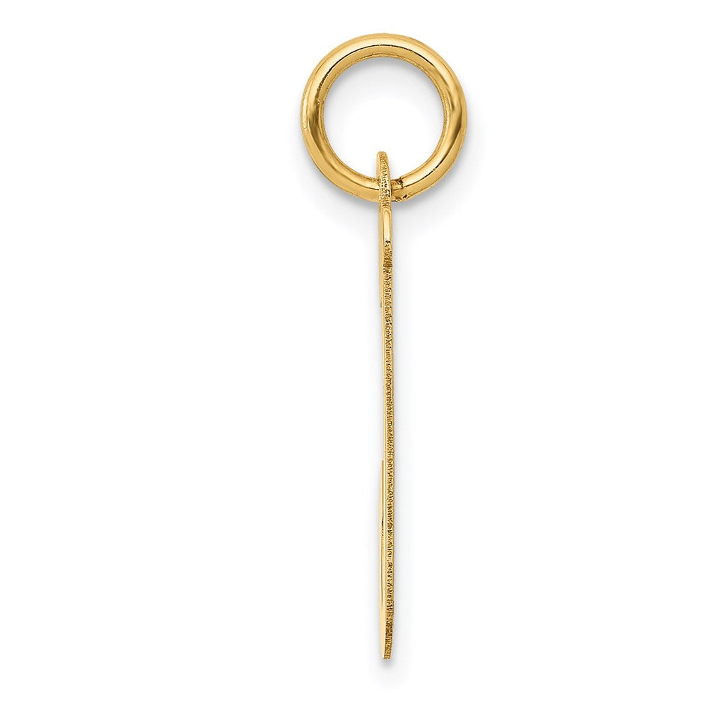 14K Gold Script Letter "J" Initial Pendant - Charlie & Co. Jewelry