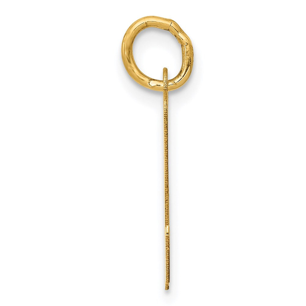 14K Gold Script Letter "N" Initial Pendant - Charlie & Co. Jewelry