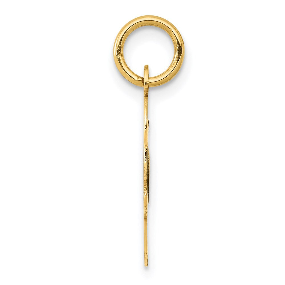 14K Gold Script Letter "O" Initial Pendant - Charlie & Co. Jewelry