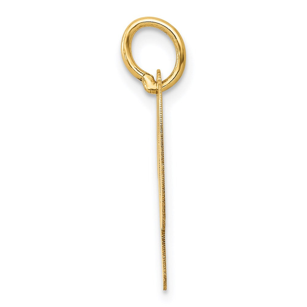 14K Gold Script Letter "P" Initial Pendant - Charlie & Co. Jewelry