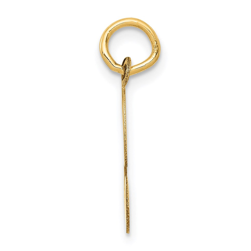 14K Gold Script Letter "S" Initial Pendant - Charlie & Co. Jewelry