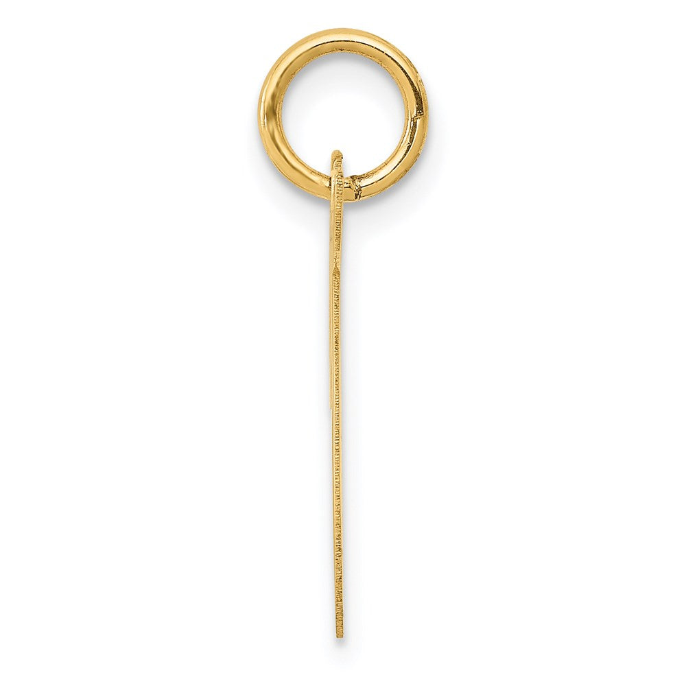 14K Gold Script Letter "T" Initial Pendant - Charlie & Co. Jewelry