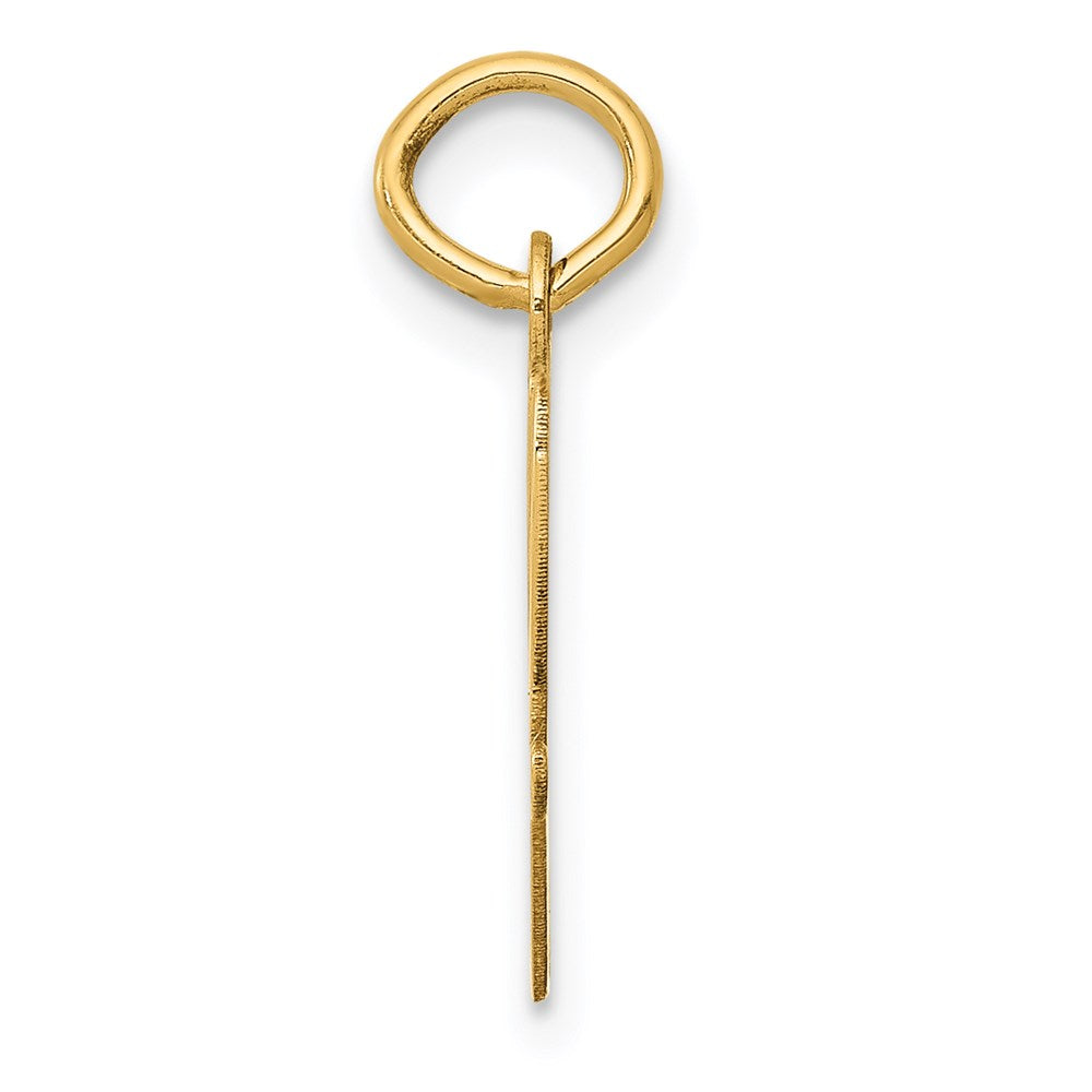 14K Gold Script Letter "W" Initial Pendant - Charlie & Co. Jewelry