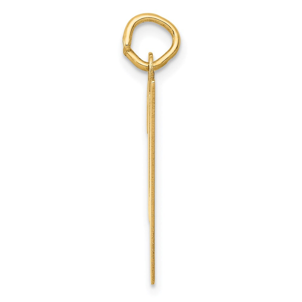 14K Gold Script Letter "Y" Initial Pendant - Charlie & Co. Jewelry