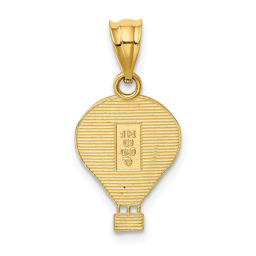 Charlie & Co Jewelry | 14k Polished Multi-color Enamel Hot Air Balloon Pendant - Model YC910