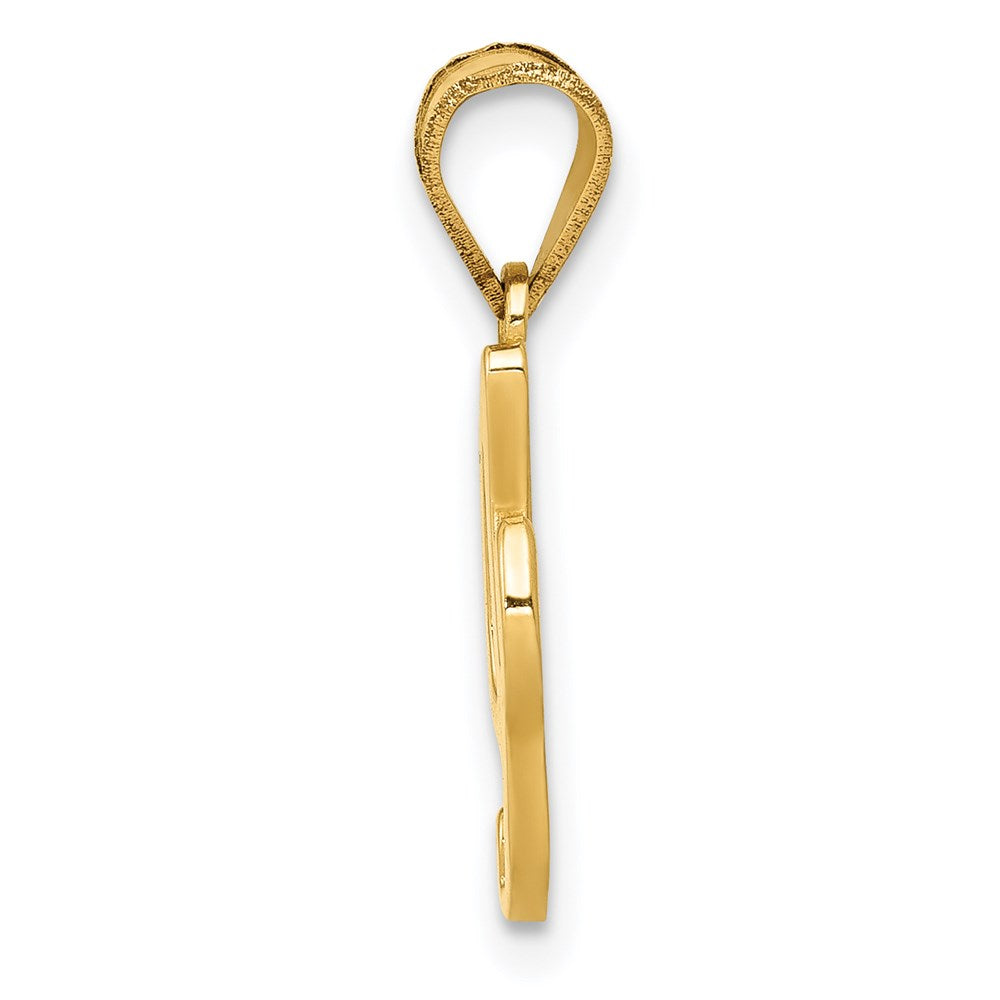 Charlie & Co Jewelry | 14ky Script Letter I Initial Pendant - Model YC993I