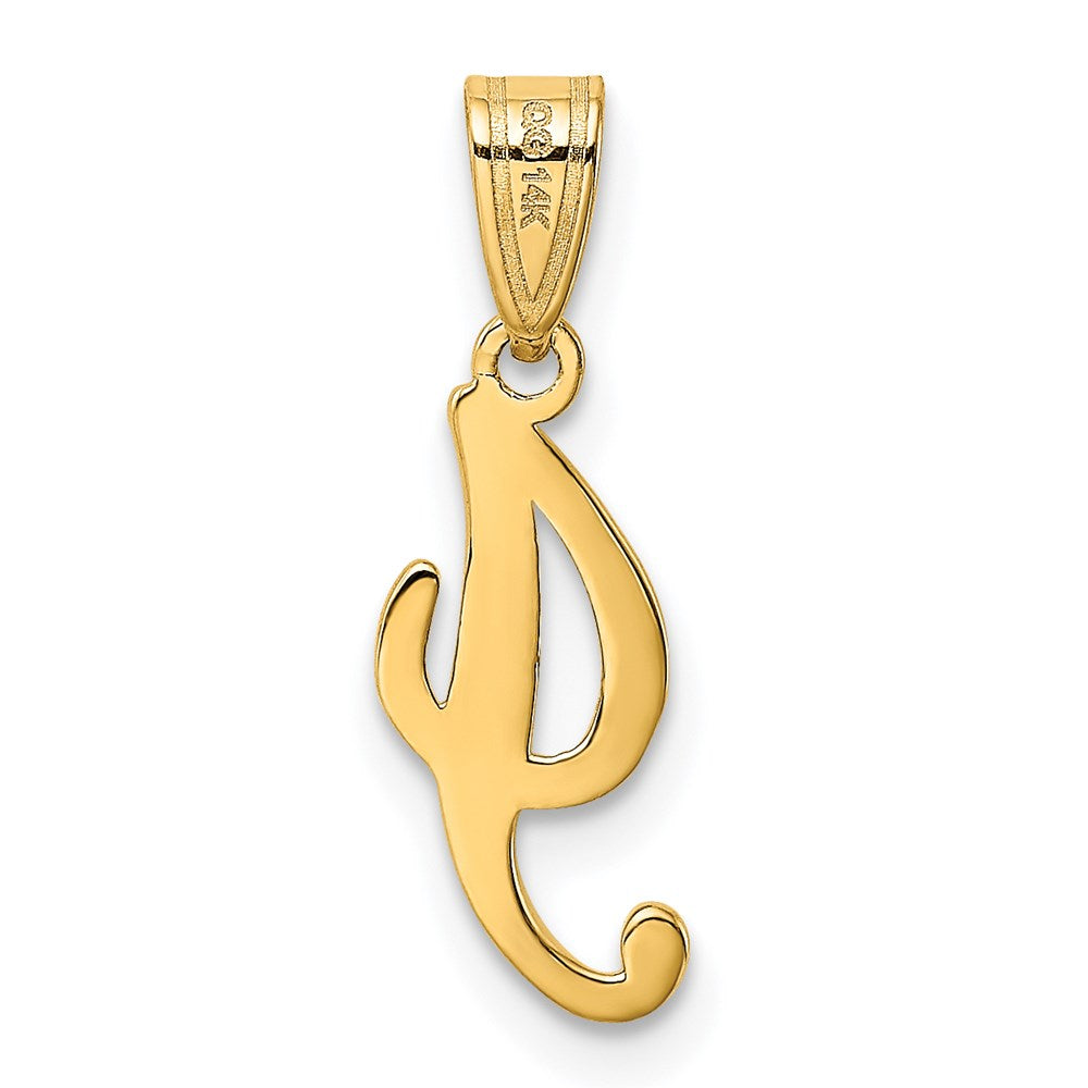 Charlie & Co Jewelry | 14ky Script Letter I Initial Pendant - Model YC993I
