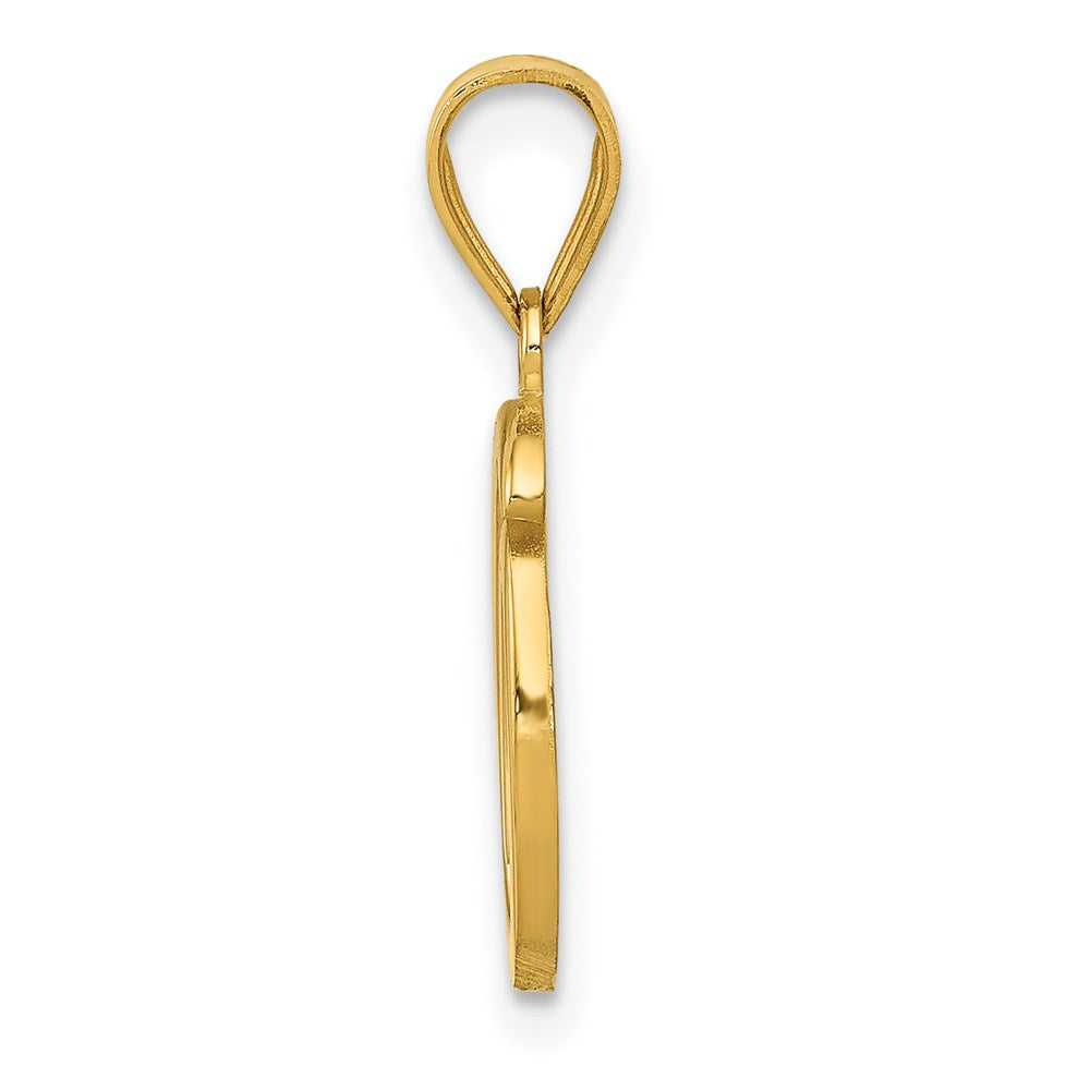 Charlie & Co Jewelry | 14ky Script Letter O Initial Pendant - Model YC993O
