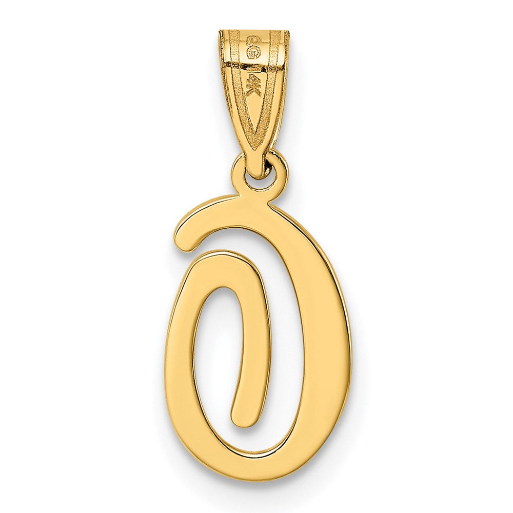 Charlie & Co Jewelry | 14ky Script Letter O Initial Pendant - Model YC993O