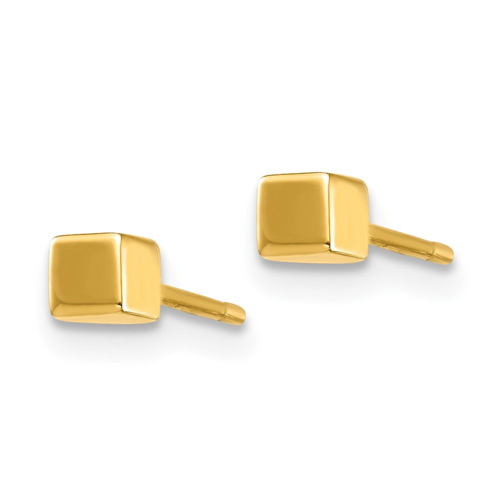 Gold Square Stud Earrings - Model YE1877 - Charlie & Co. Jewelry