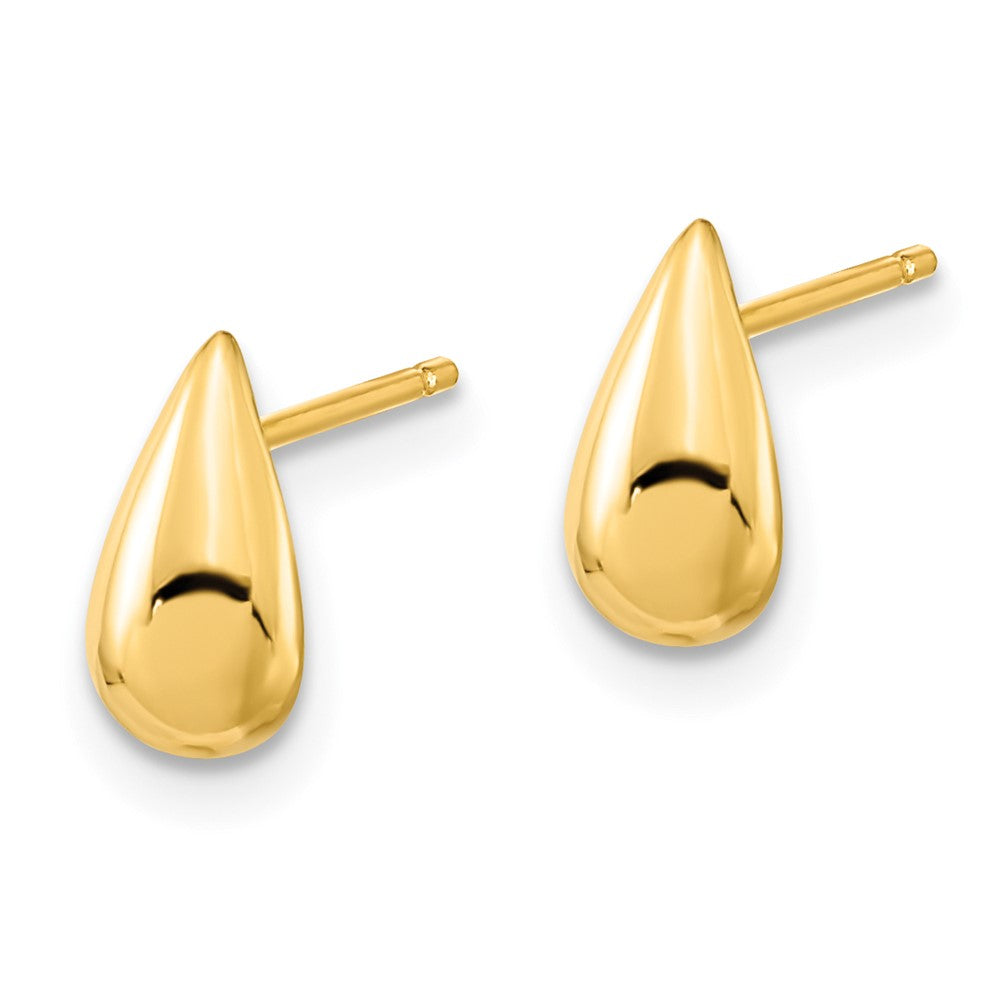 Gold Polished Teardrop Post Earrings - Model YE1962 - Charlie & Co. Jewelry