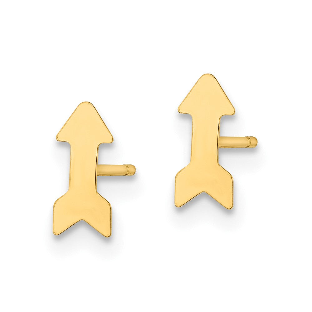Gold Polished Arrow Post Earrings - Model YE2039 - Charlie & Co. Jewelry