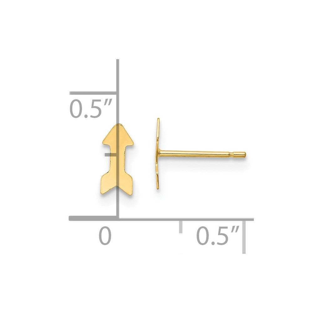 Gold Polished Arrow Post Earrings - Model YE2039 - Charlie & Co. Jewelry