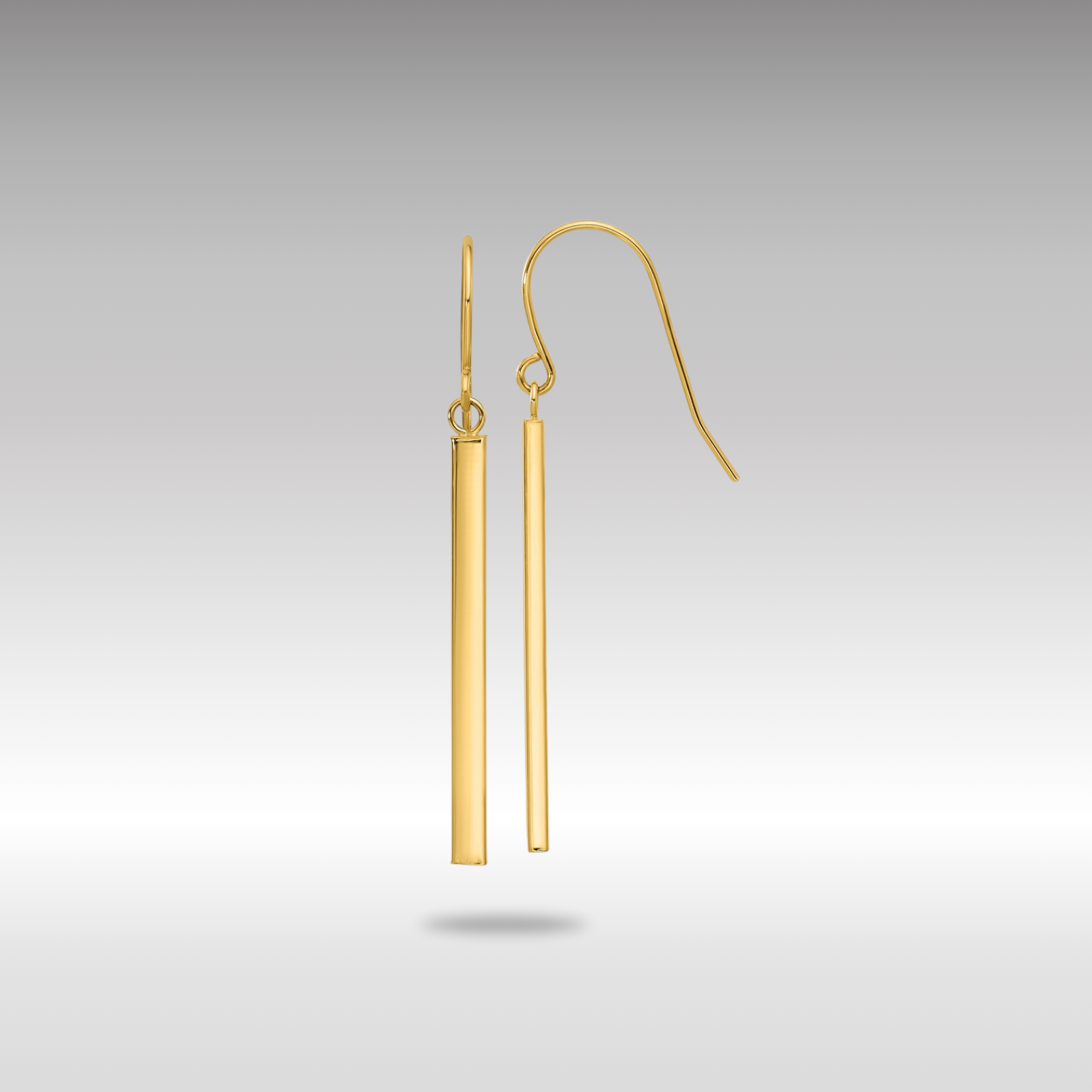 Gold Bar Dangle Earrings Model-YE2178 - Charlie & Co. Jewelry