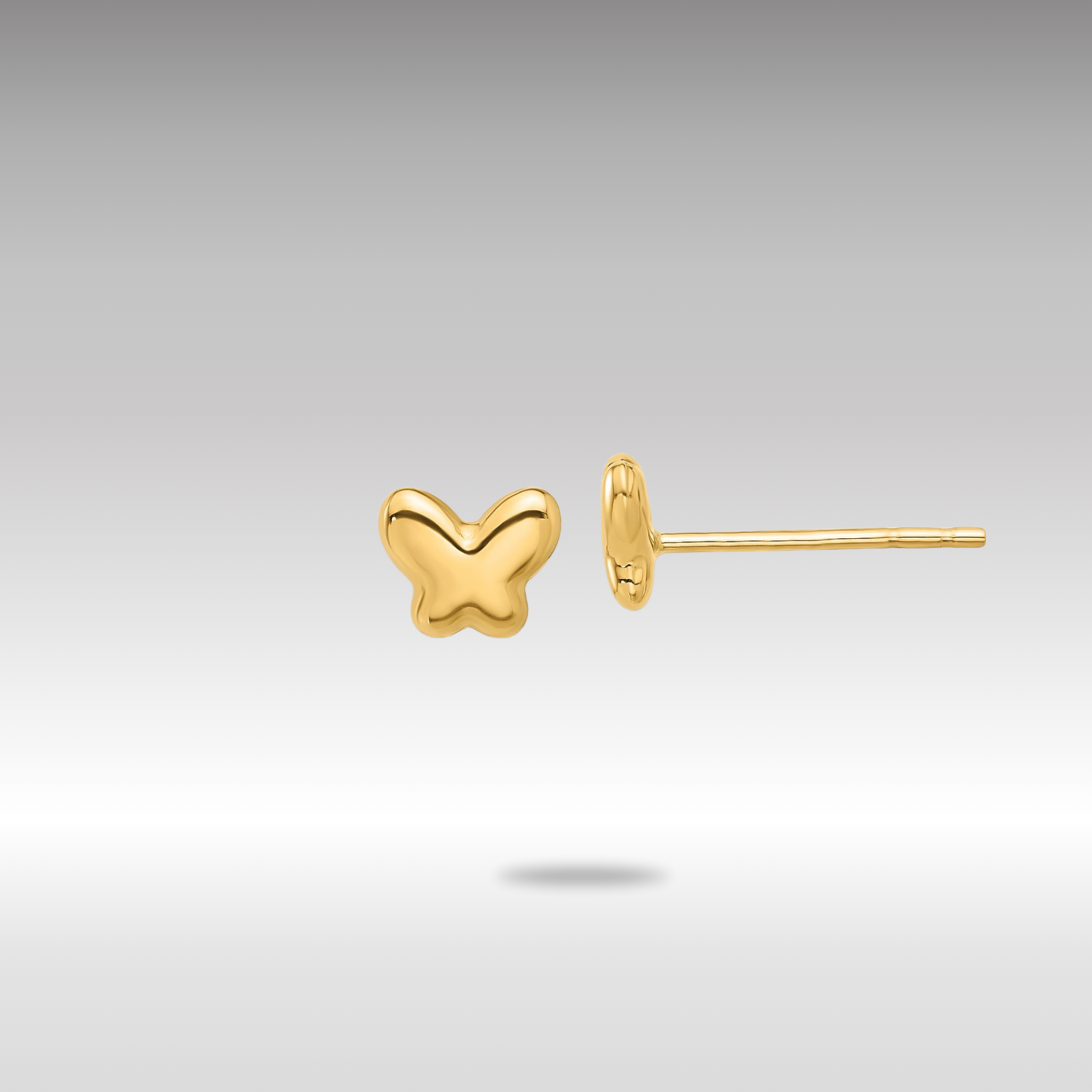 Gold Polished Butterfly Post Earrings - Model YE2213 - Charlie & Co. Jewelry
