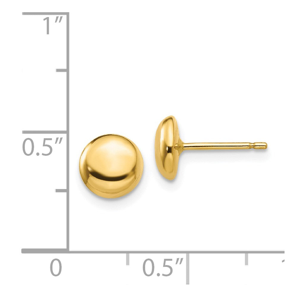 Gold Polished Half Ball Post Earrings - Model YE312 - Charlie & Co. Jewelry