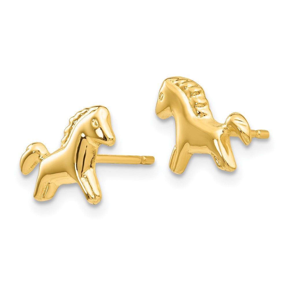 Gold Pony Earrings - Model YE598 - Charlie & Co. Jewelry