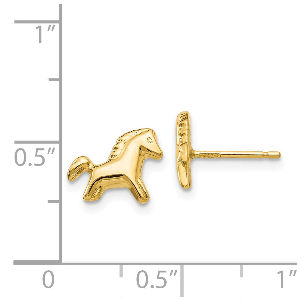 Gold Pony Earrings - Model YE598 - Charlie & Co. Jewelry