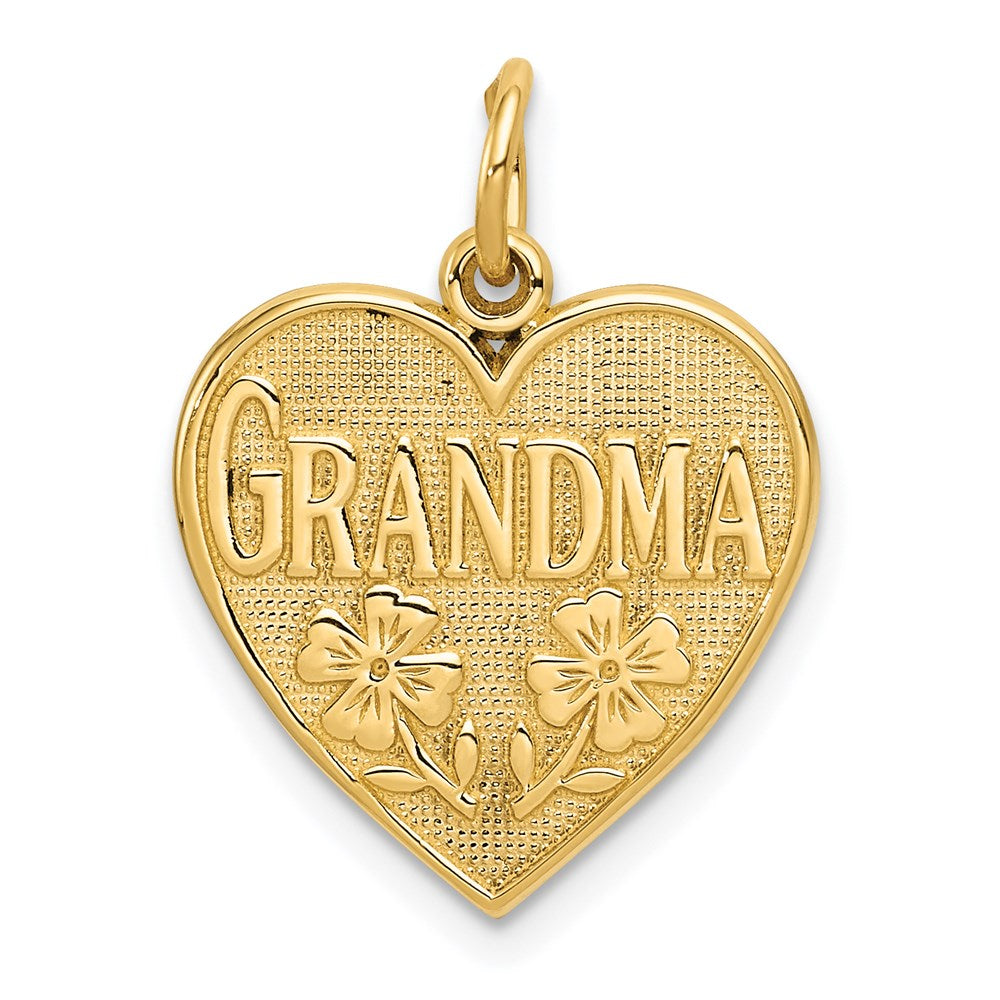 14k Grandma Heart Charm - Model C1709