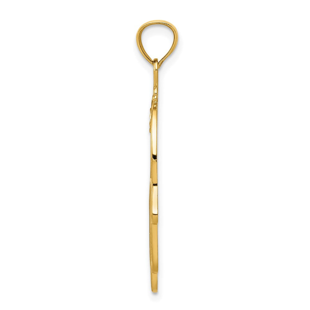 14k Diamond-cut Filigree Chamseh Pendant - Model C3743 - Charlie & Co. Jewelry