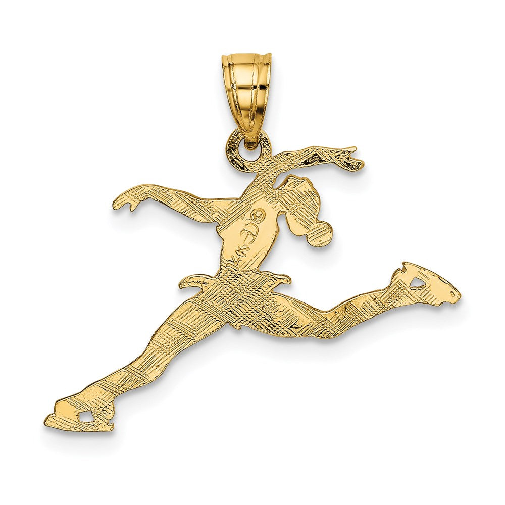14k Ice Skater Jumping Charm - Model C3756