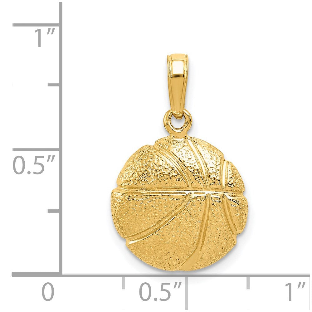 14k Basketball Pendant - Model C3773