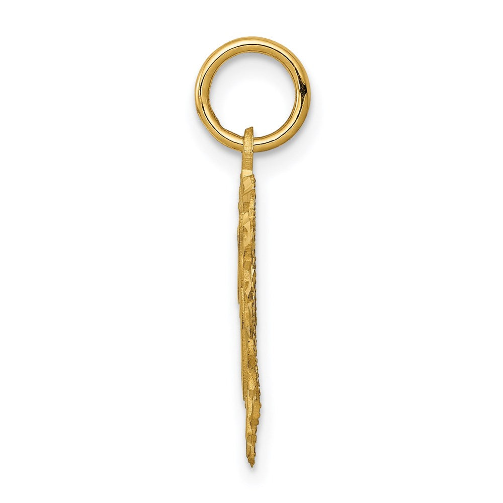 14k Heart Letter F Charm - Model C568F