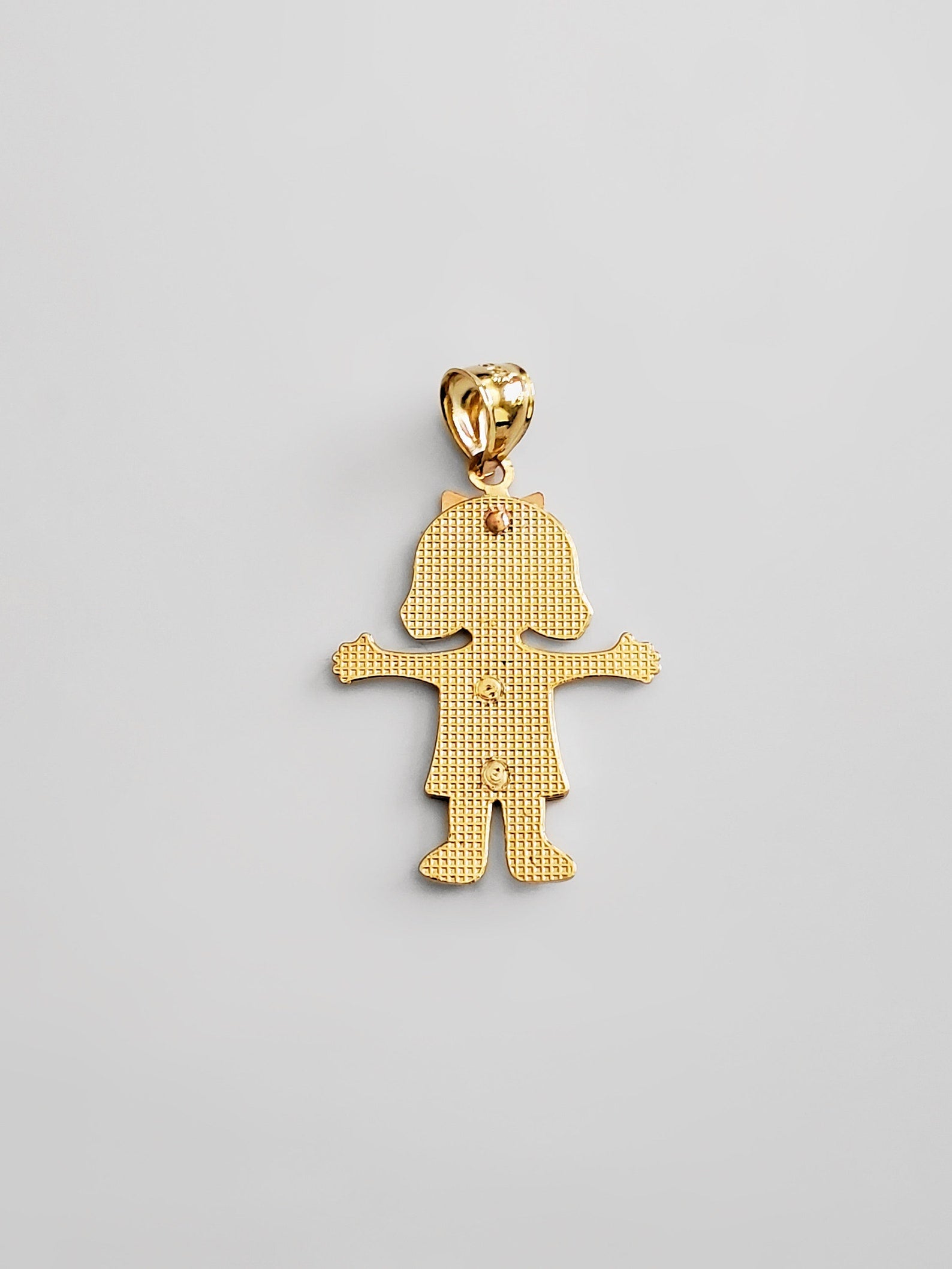 Gold Happy Girl Pendant Model-2395 - Charlie & Co. Jewelry