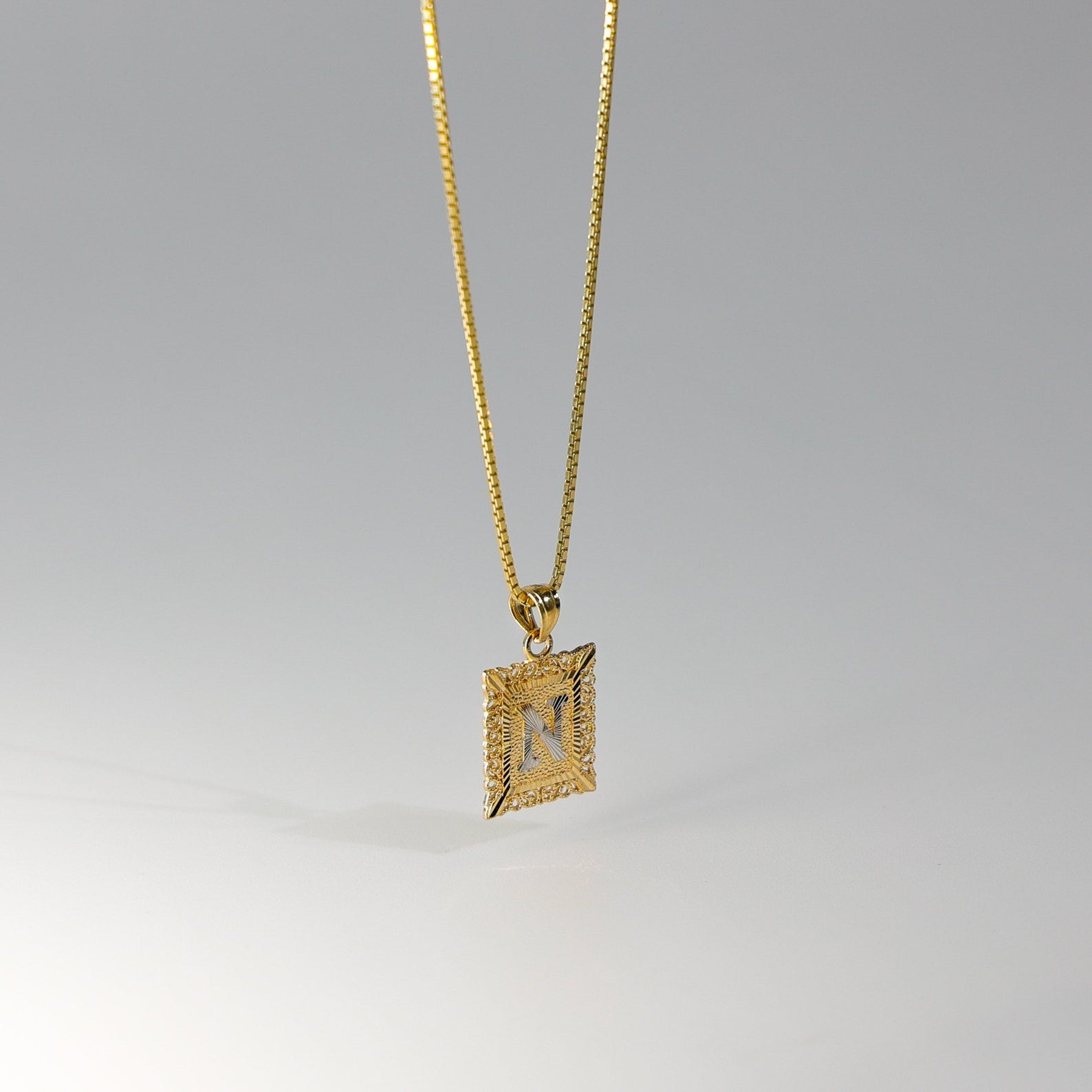 Gold Letter N Pendants | A-Z Gold Pendants - Charlie & Co. Jewelry