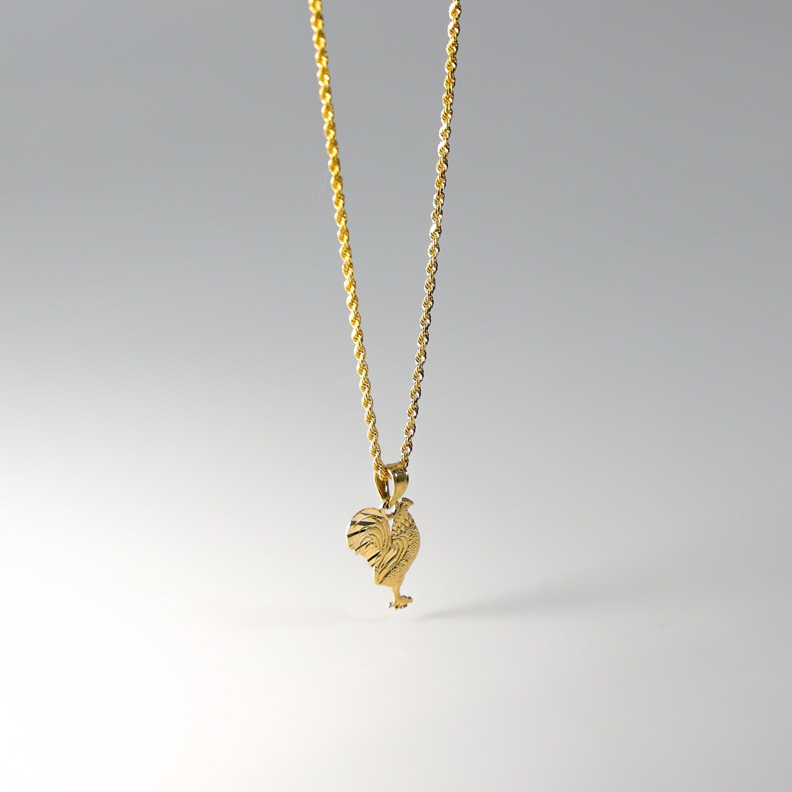 Gold Rooster Pendant Model-1613 - Charlie & Co. Jewelry