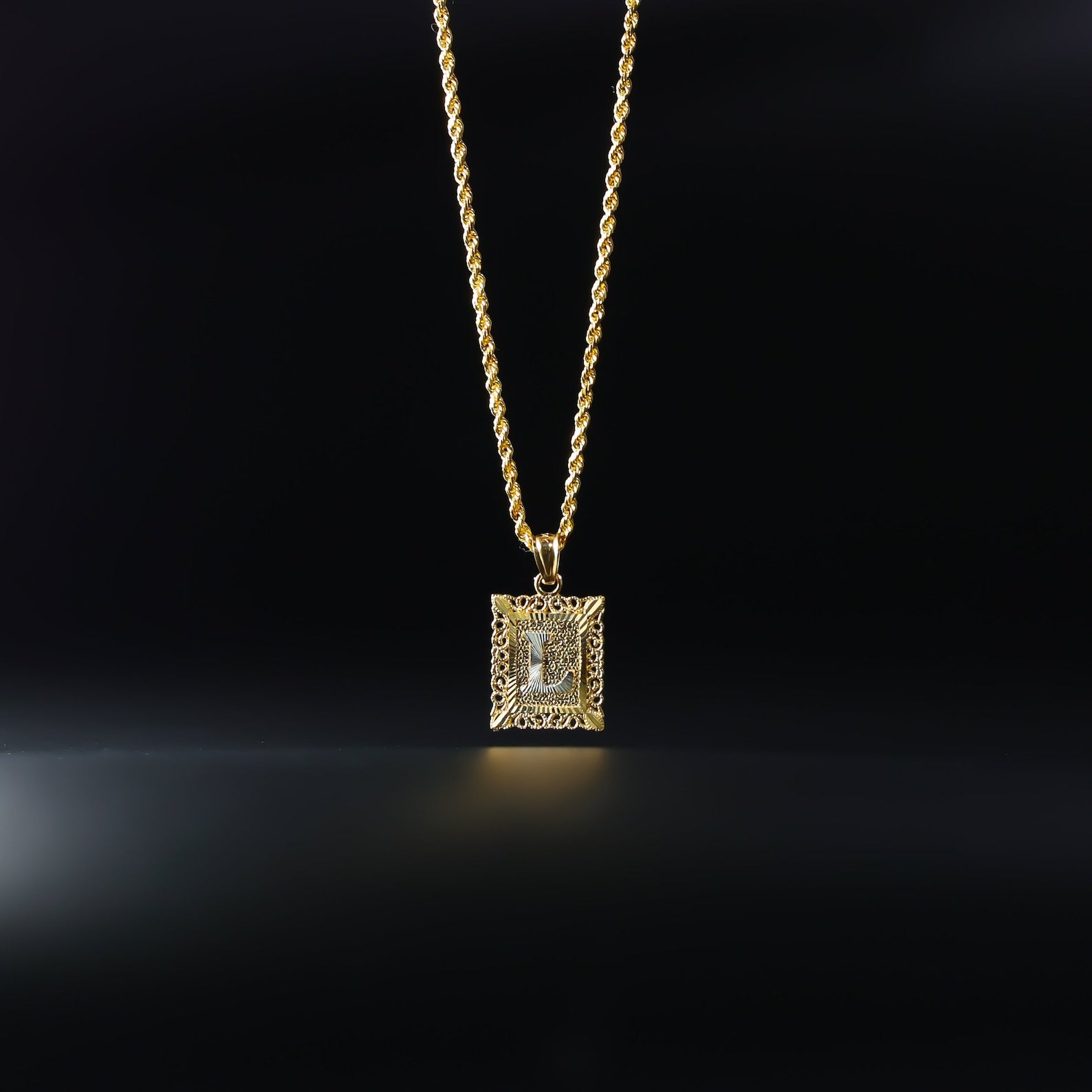 Gold Letter L Pendants | A-Z Gold Pendants - Charlie & Co. Jewelry