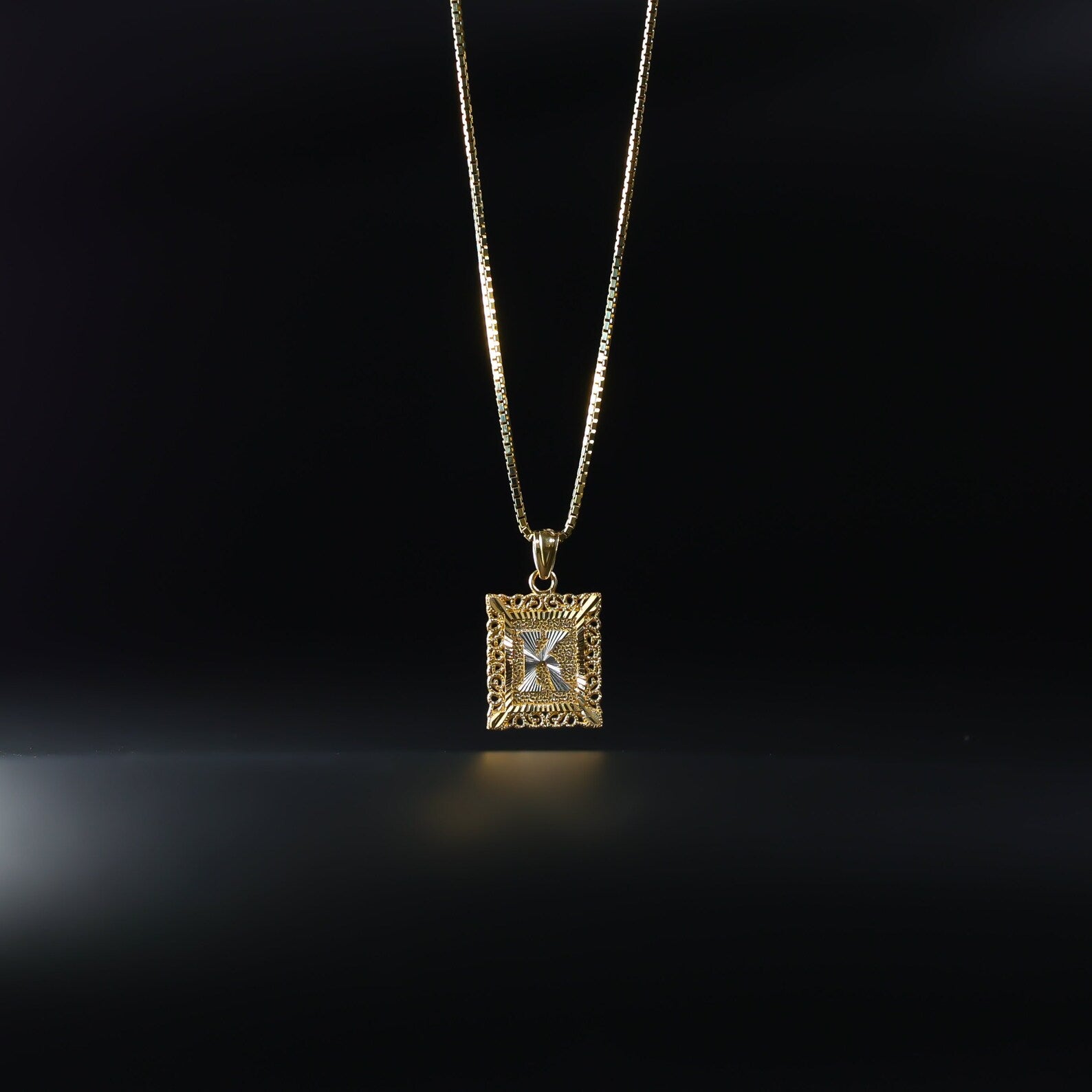 Gold Letter K Pendants | A-Z Gold Pendants - Charlie & Co. Jewelry