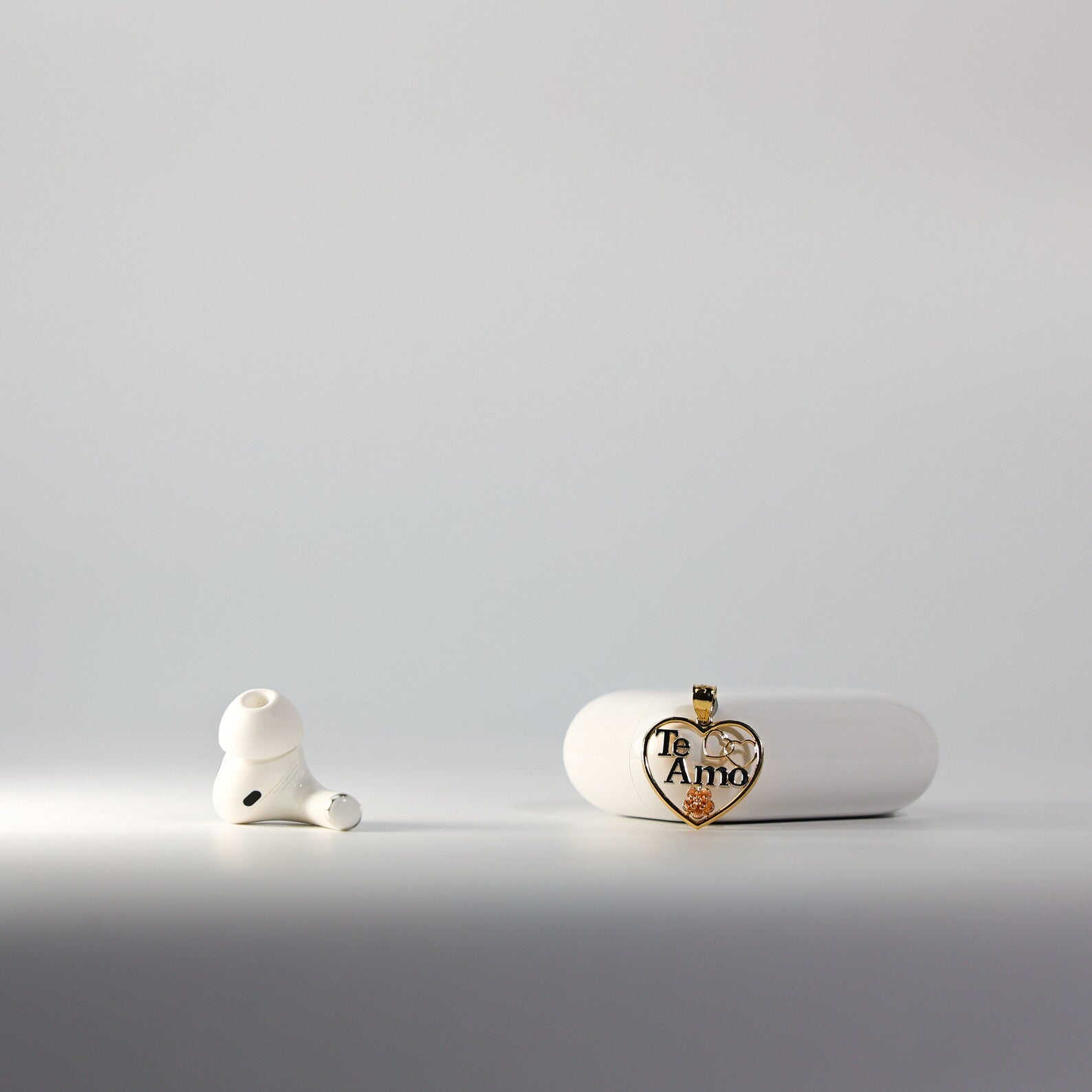 Gold Te Amo Heart Pendant Two-Piece Model-2378 - Charlie & Co. Jewelry