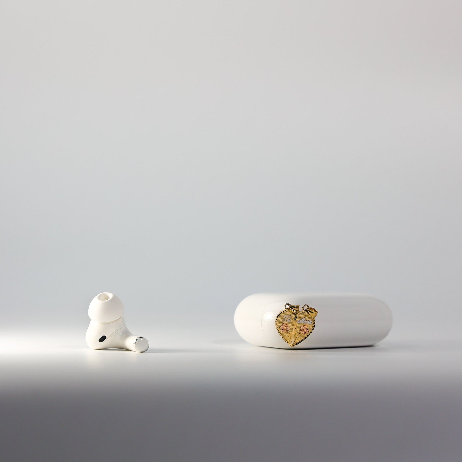 Solid Gold Te Amo Heart Pendant - Charlie & Co. Jewelry