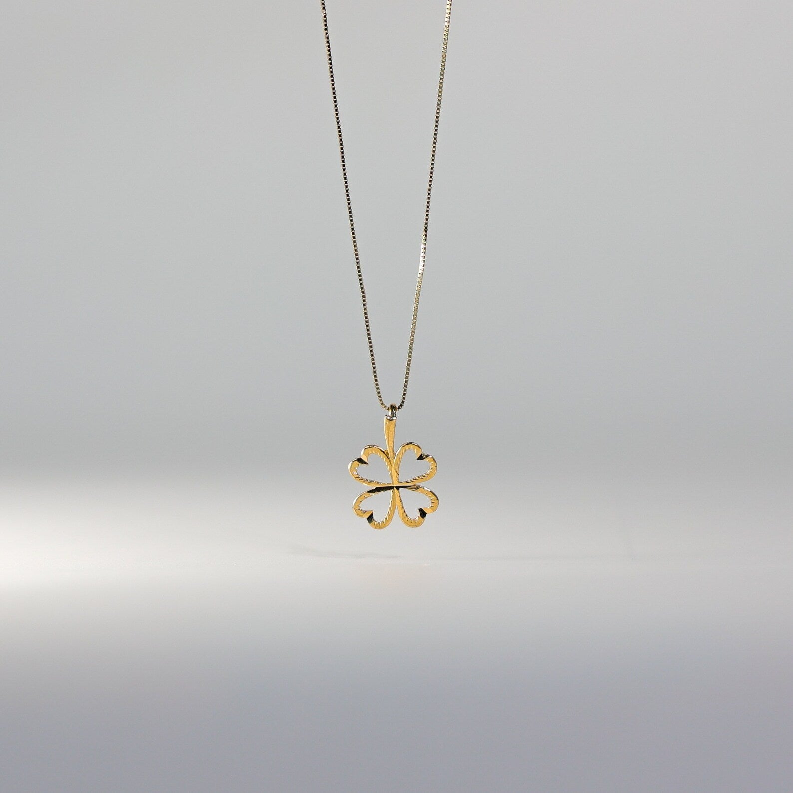Gold Four Heart Clover Pendant Model-1934 - Charlie & Co. Jewelry