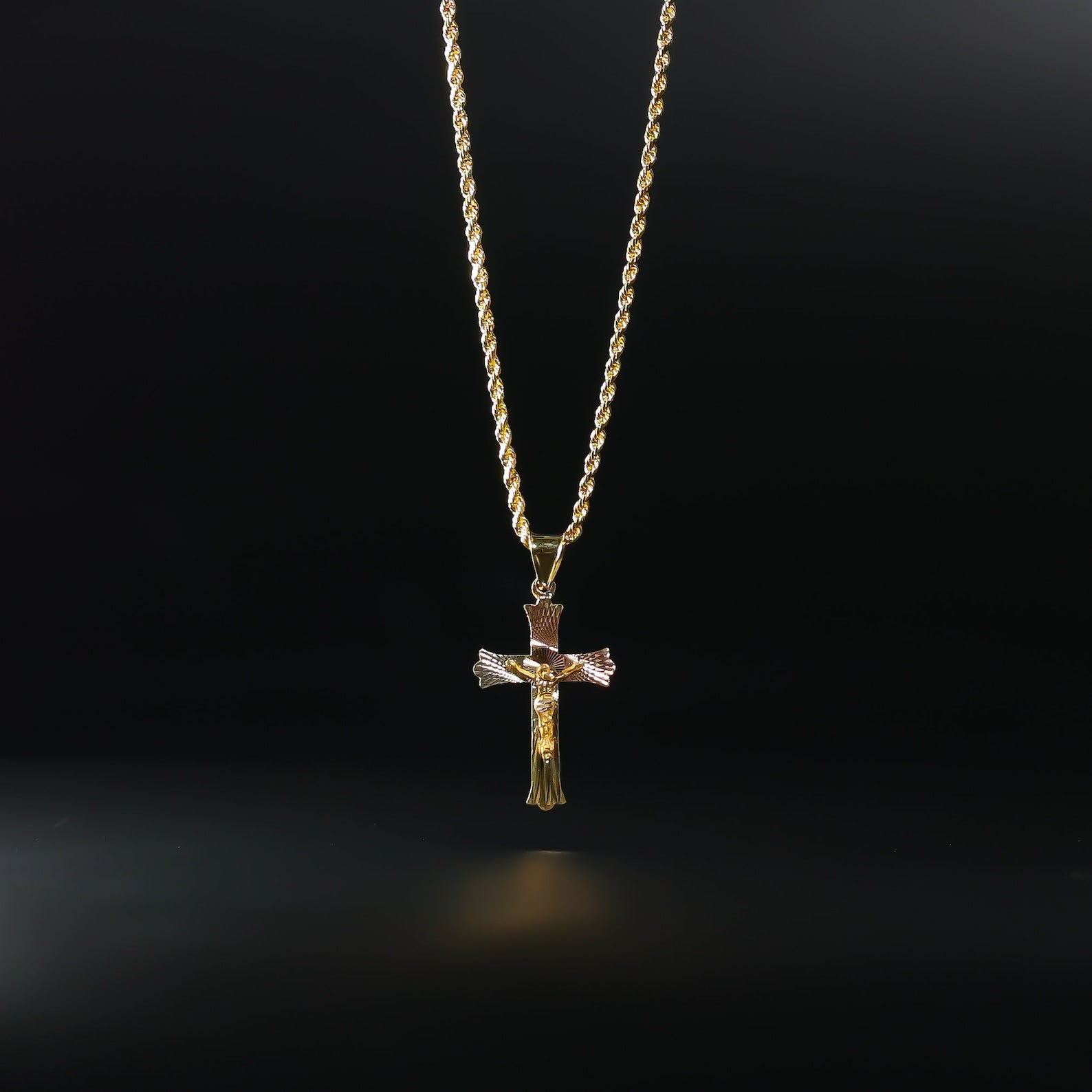 14k Gold Crucifix Cross Pendant Model-0356 - Charlie & Co. Jewelry
