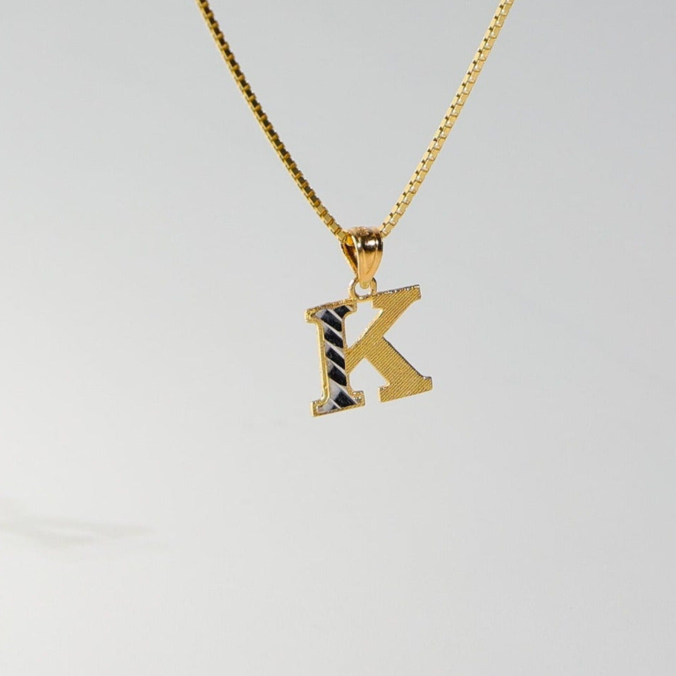 Gold Bold Letter K Pendant | A-Z Pendants - Charlie & Co. Jewelry