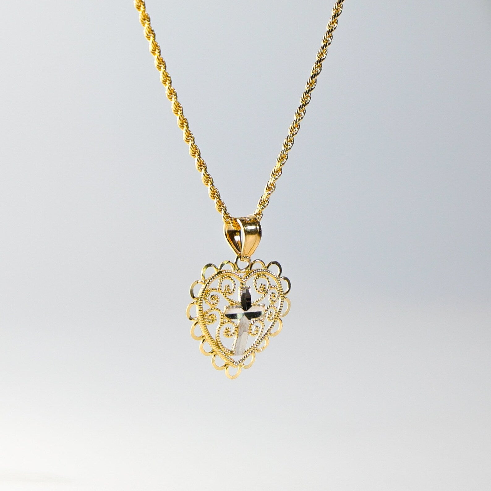 Pure At Heart Gold Cross & Jesus Pendant - Charlie & Co. Jewelry