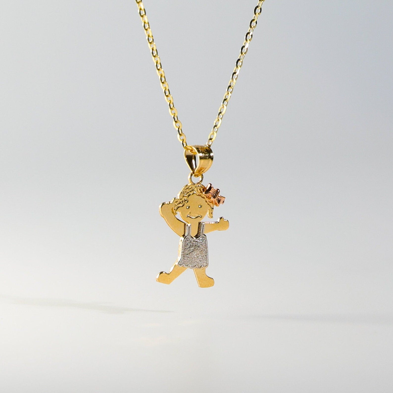 Gold Happy Girl Pendant Model-2007 - Charlie & Co. Jewelry