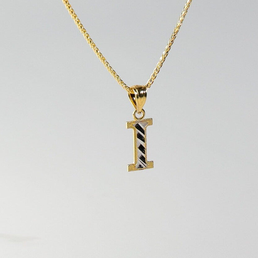 Gold Bold Letter I Pendant | A-Z Pendants - Charlie & Co. Jewelry