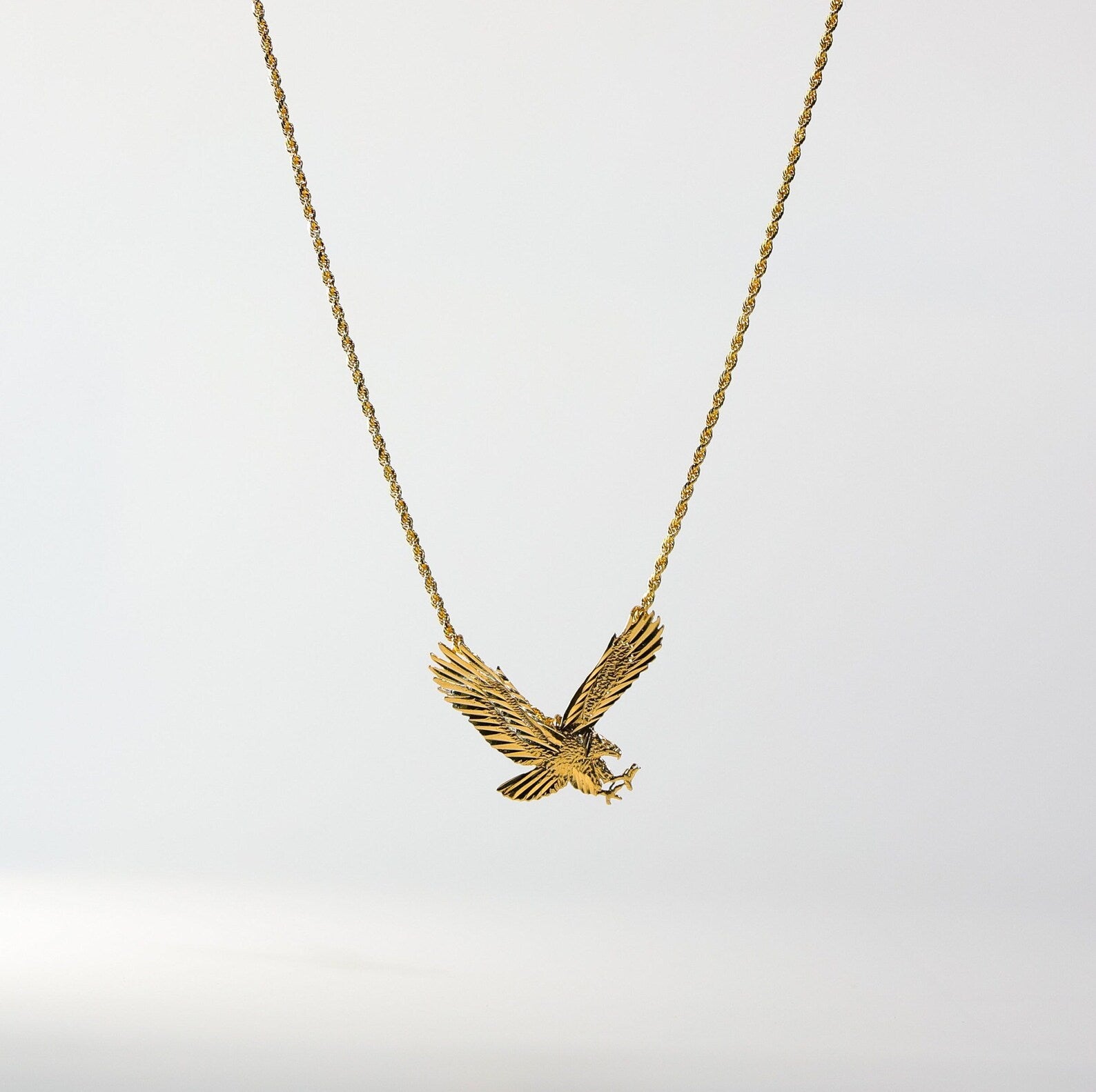 Gold Hunting Eagle Pendant Model-1594 - Charlie & Co. Jewelry