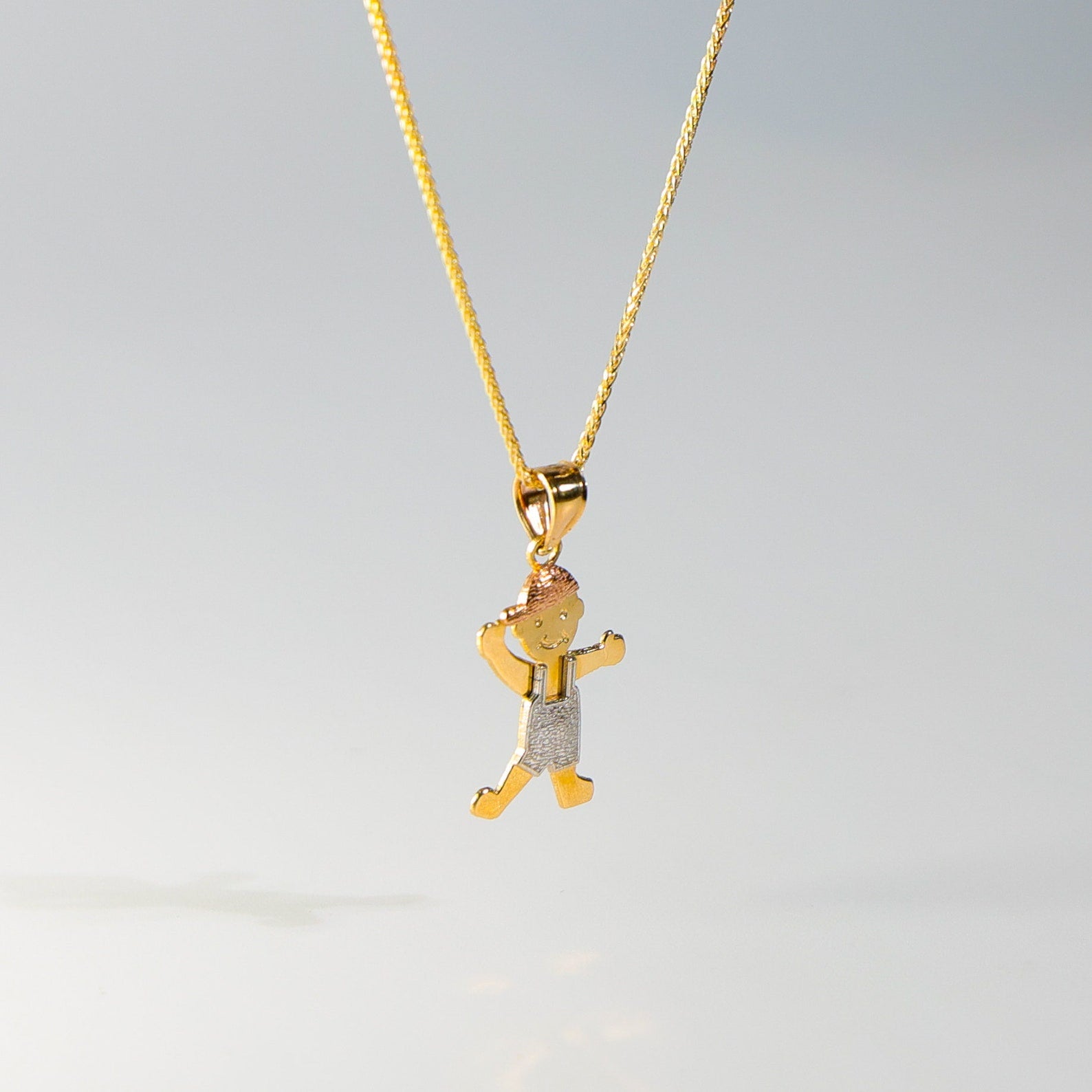 Gold Happy Boy Pendant Charm Model-2008 - Charlie & Co. Jewelry