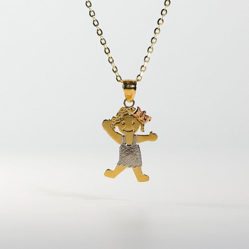 Gold Happy Girl Pendant Model-2007 - Charlie & Co. Jewelry