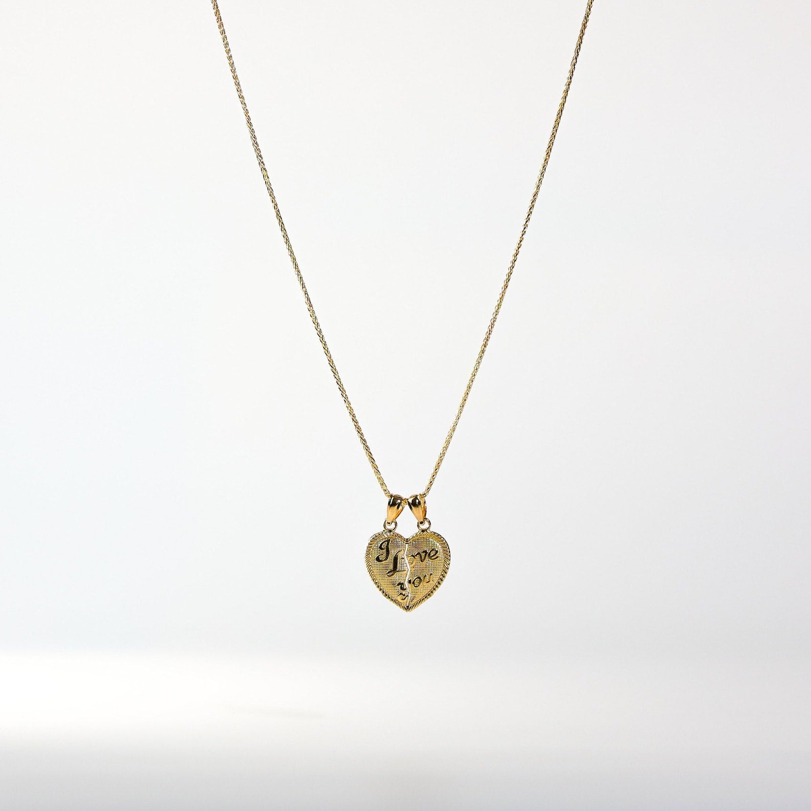 Gold I Love You Two Piece Pendant - Charlie & Co. Jewelry