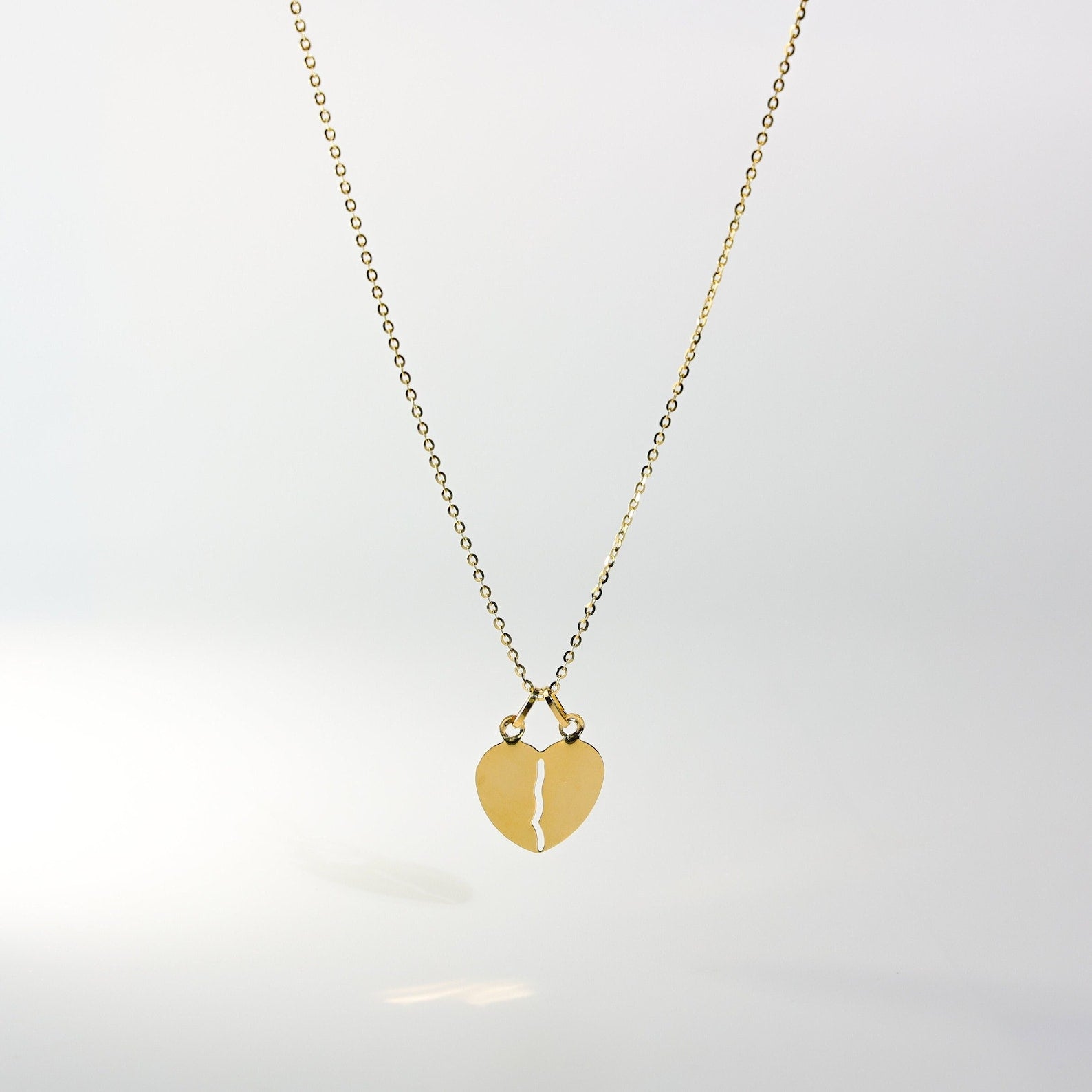 Dainty Gold Breakable Heart Pendant Model-442 - Charlie & Co. Jewelry