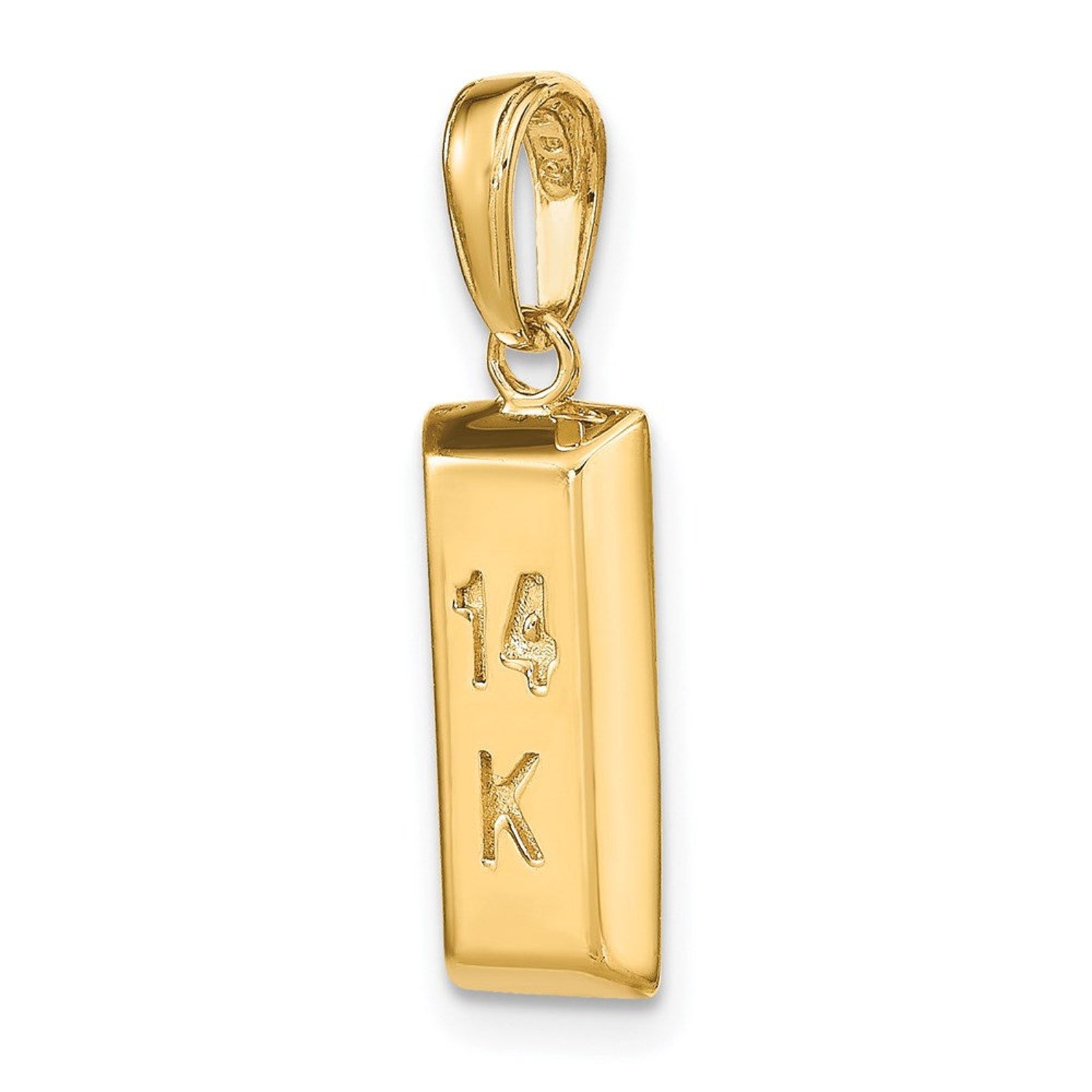 3D Gold Bar Pendant - Charlie & Co. Jewelry