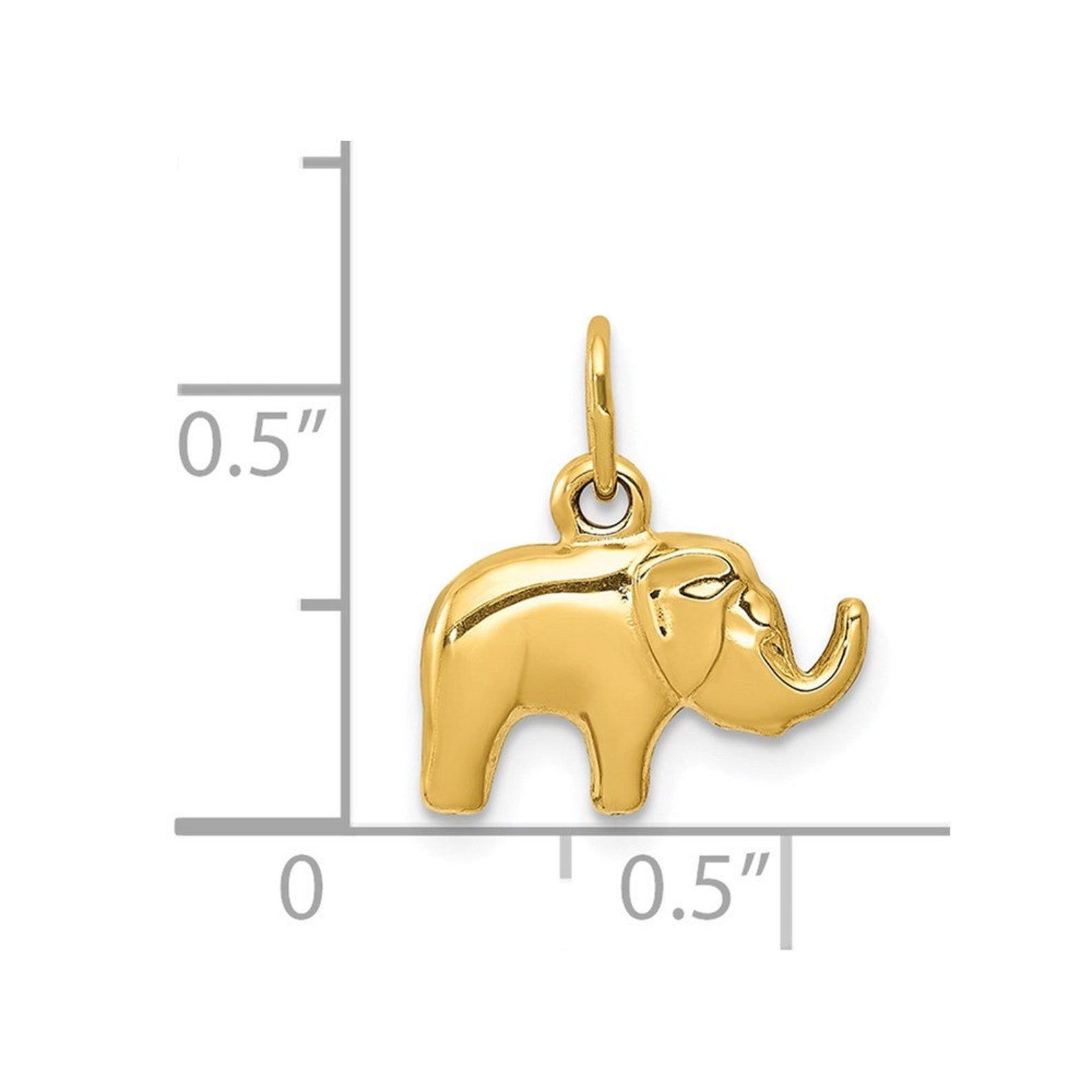 Gold Elephant Pendant - Charlie & Co. Jewelry