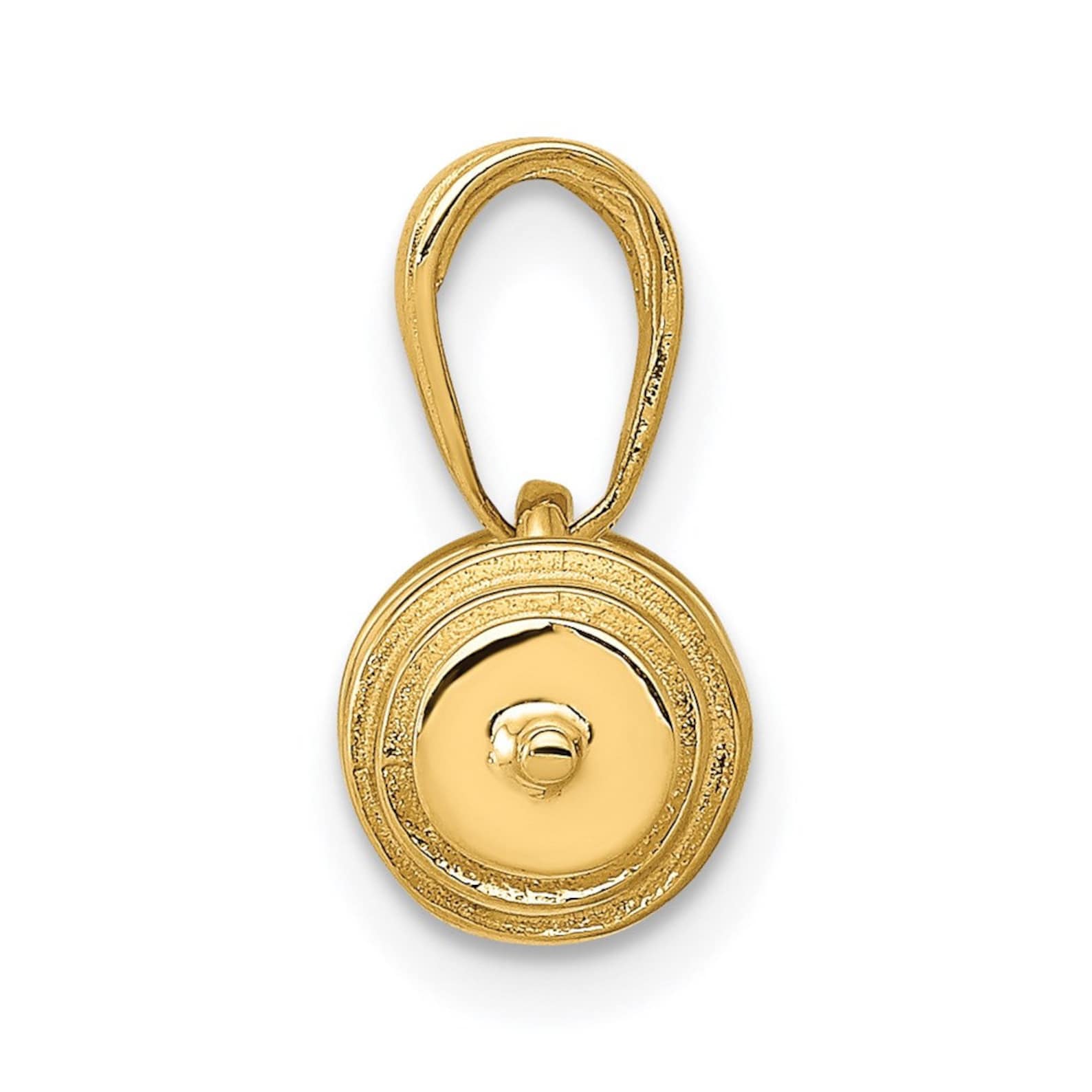 Gold 3D Barbell Pendant - Charlie & Co. Jewelry